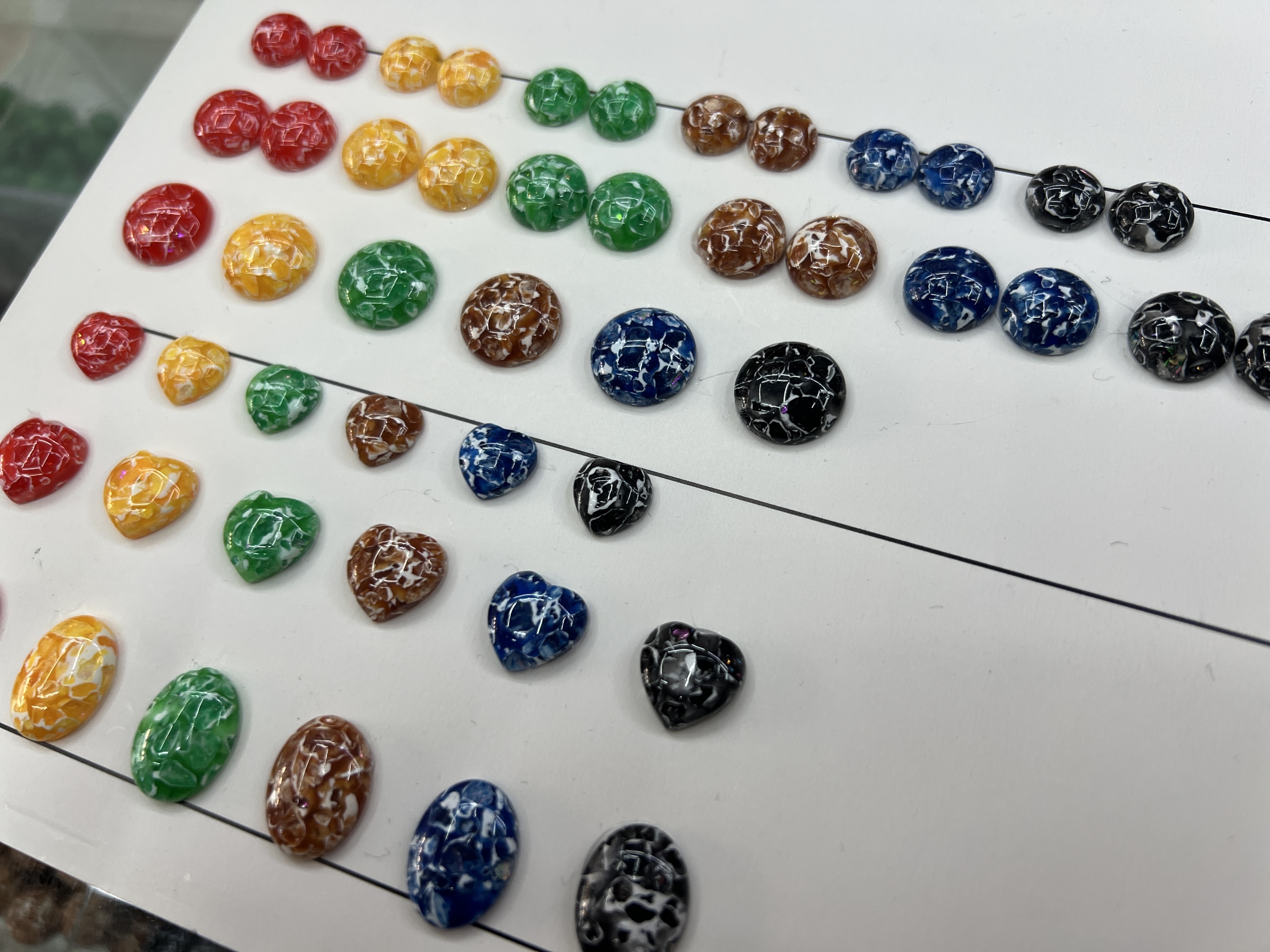 树脂圆形椭圆形爱心半片手作做材料手链手机链饰品配件详情图5