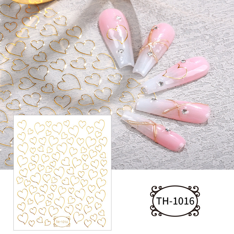 DIY nail art stickers with gilded nail art, three-dimensional nail art stickers details Picture