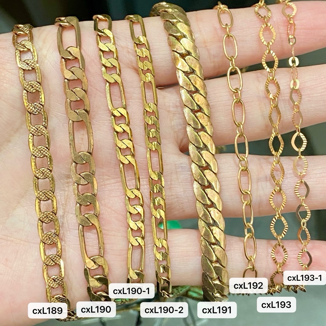 众兴手工链多款金链合集 cxL系列复古/简约风镀金手链项链链条链条