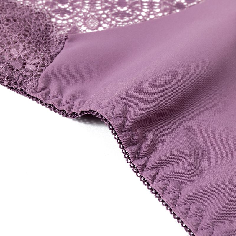 European-style lace underpants for women, ice silk women's triangle pants, sexy back cutout breathable, large-sized waistband detail image 6
