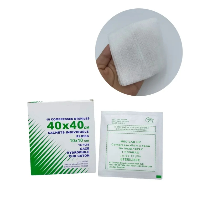 Medical compressed gauze swab hospital grade gauze pad 4" x4" 16-layer medical gauze pad detail image 6