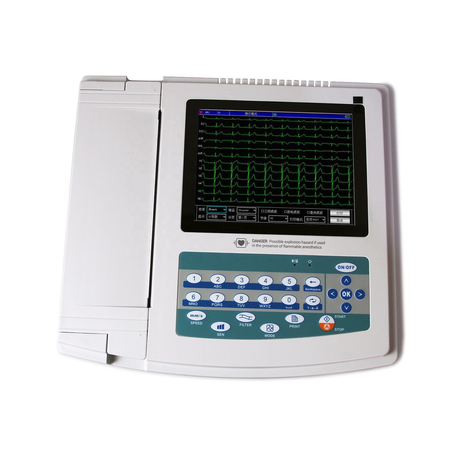 Ce certified medical touch screen wireless channel electrocardiograph with analyzer electrocardiograph Application Scenario