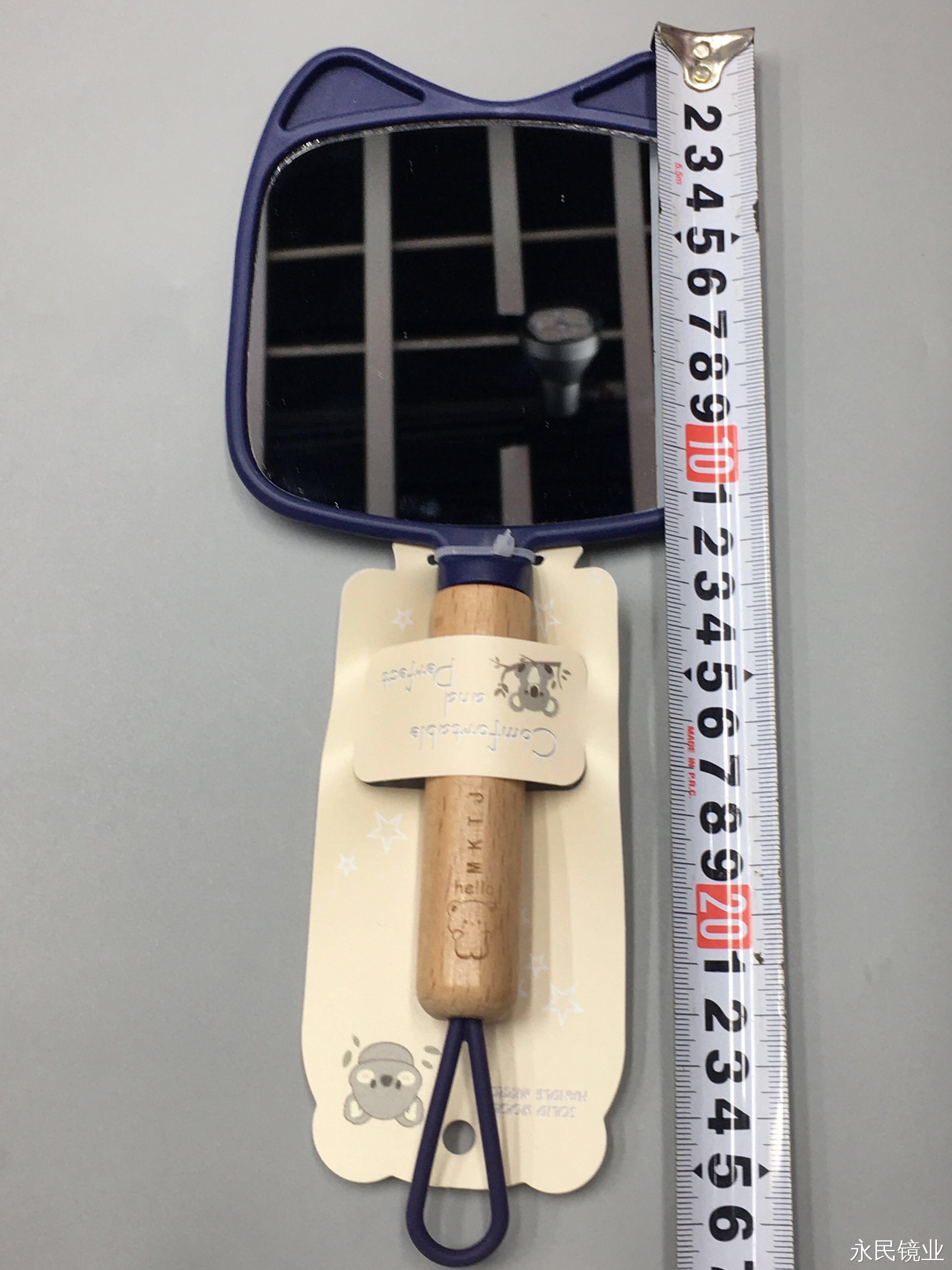 【永民镜业】M503-1手柄镜 随时随地打造完美妆容 精美设计镜面清晰明亮 简约时尚百搭产品图