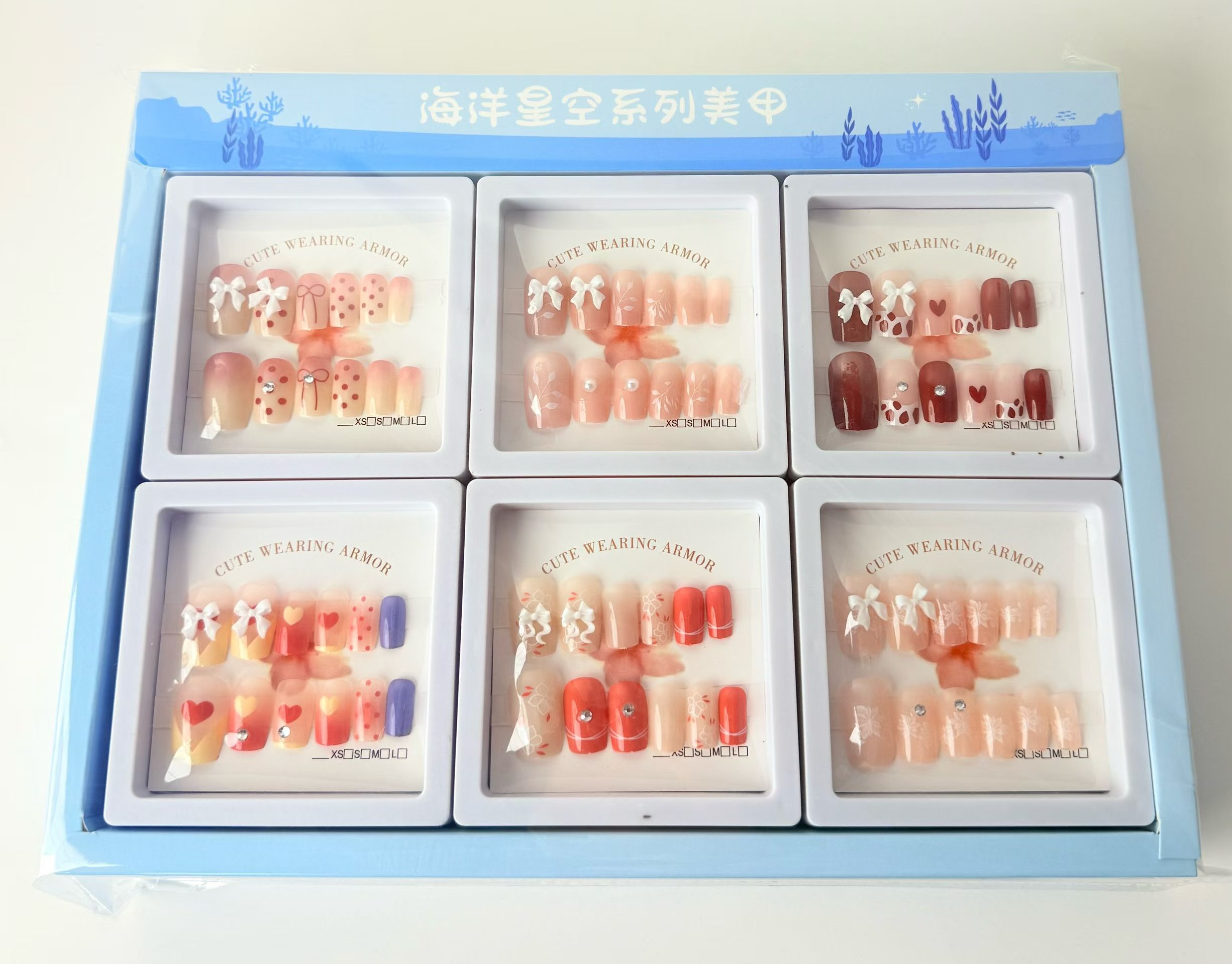 Wholesale of wearable nail art products, fashionable wearable nail pads, portable, easy to stick, long-lasting nail art decoration new products