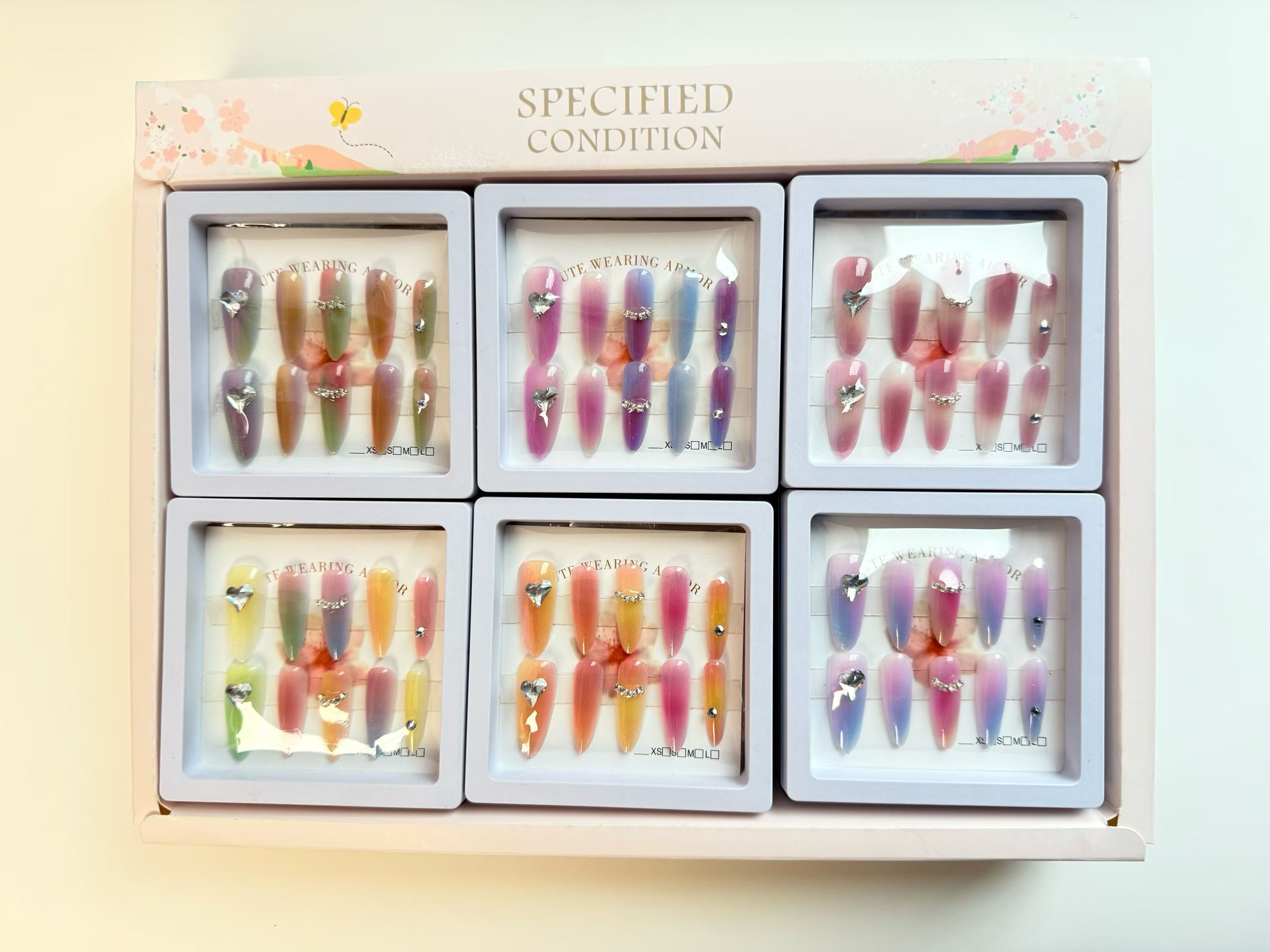 Wholesale of wearable nail clips for nail art, diamond-style new styles details Picture
