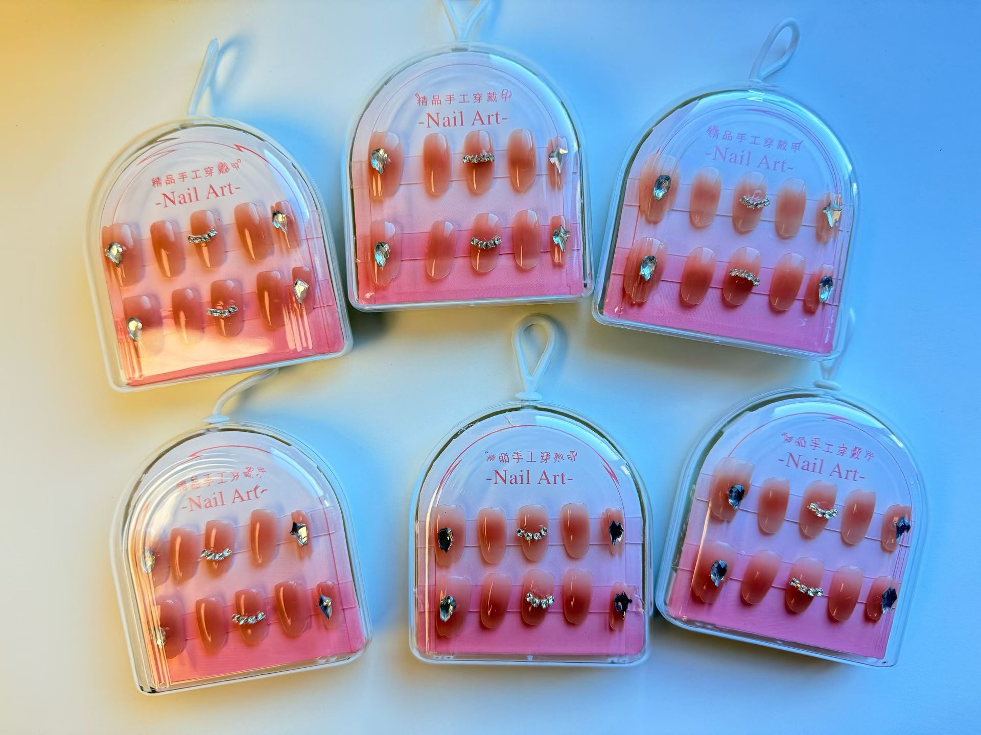 Wholesale of new nail tips and wearable nails in red Specification image
