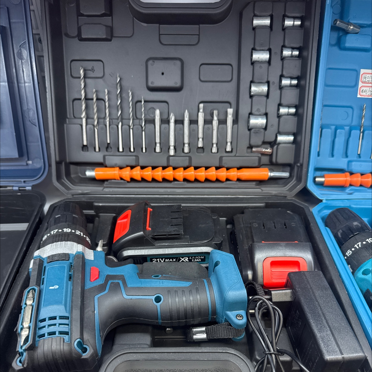 Multi-functional power tool set, household portable electric drill tool combination, essential for DIY maintenance and decoration, complete set of power tools