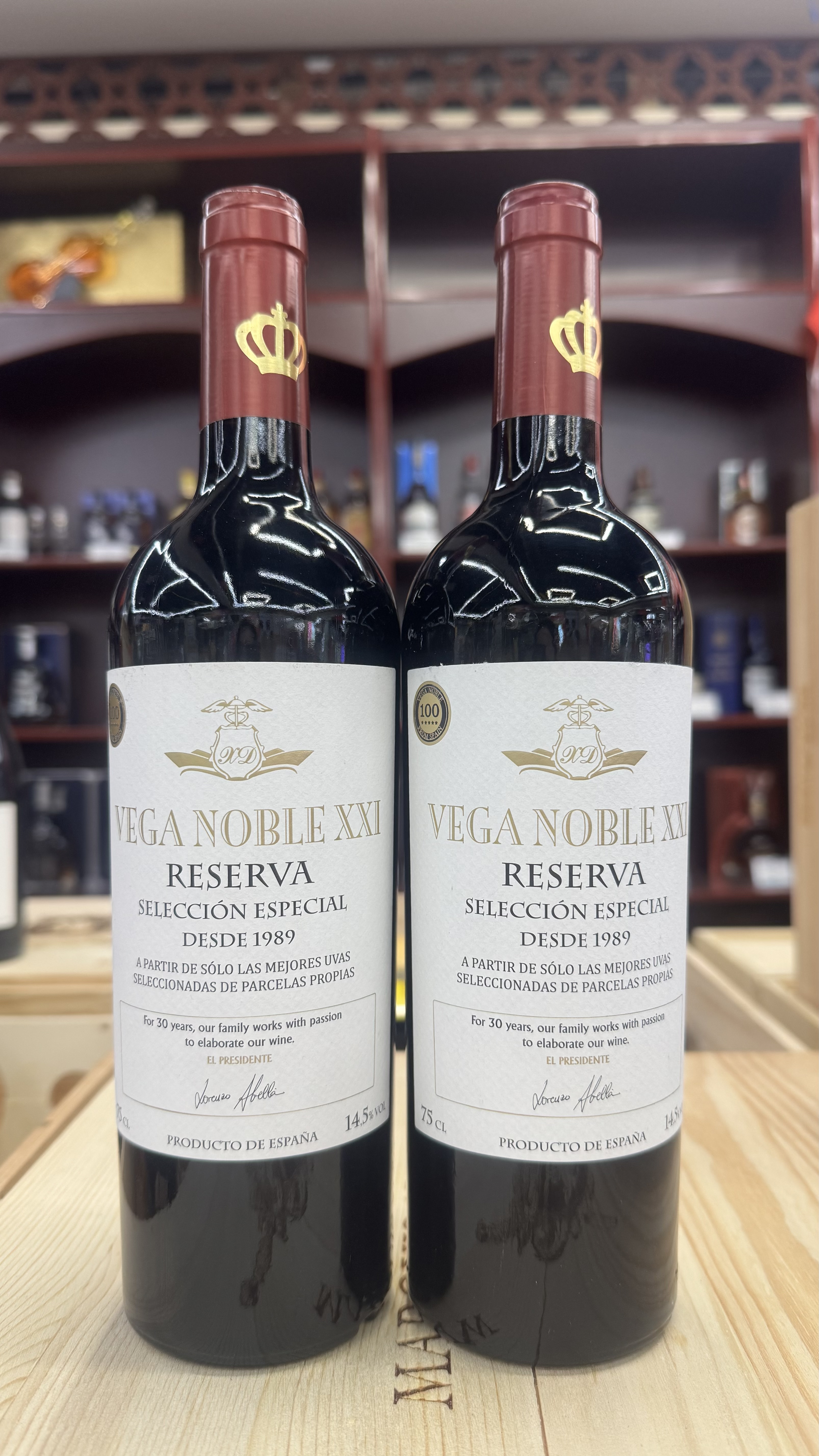 Original imported Berga Noble Reserve dry red wine from Spain