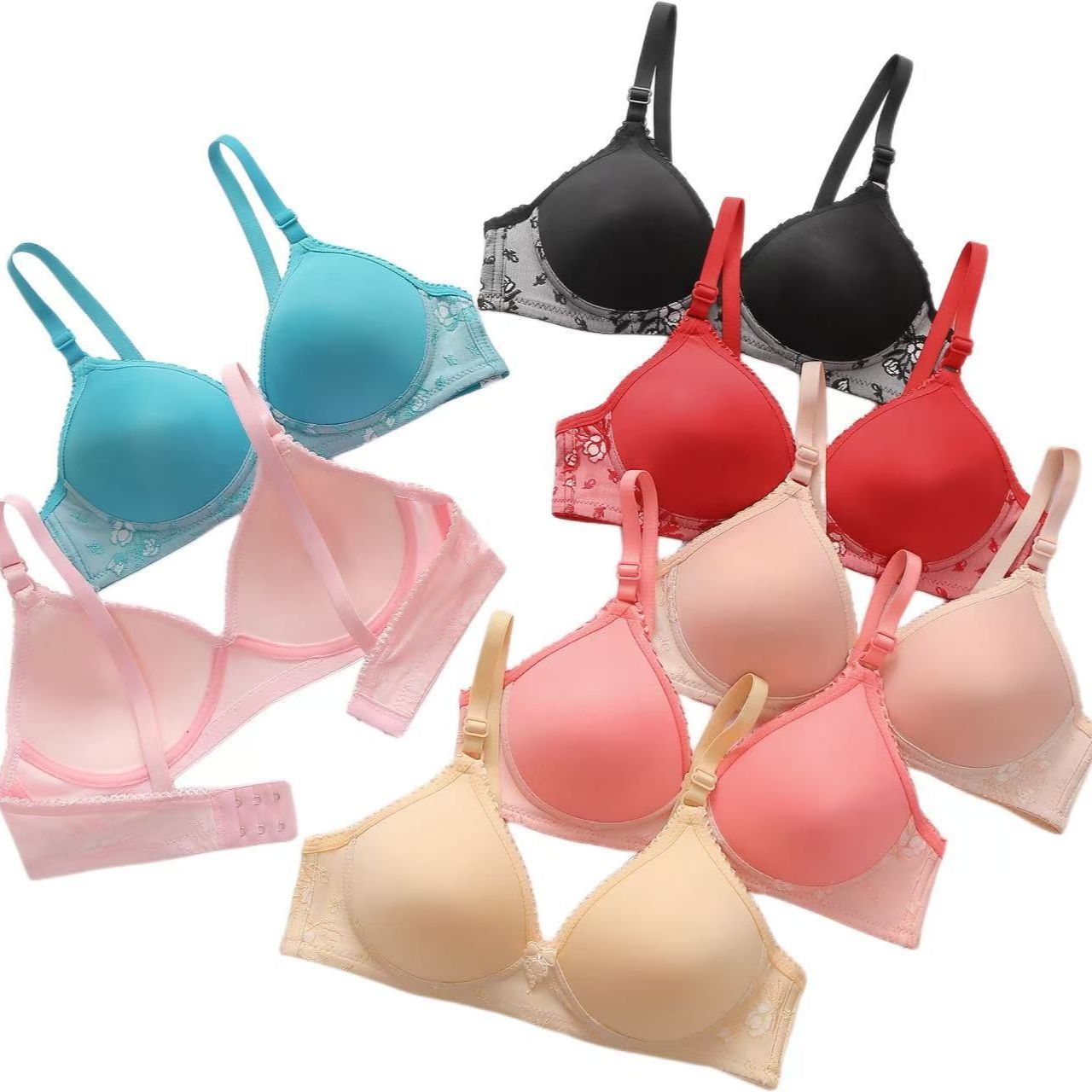 European and American thin-soled women's bras without steel rims detail image 3