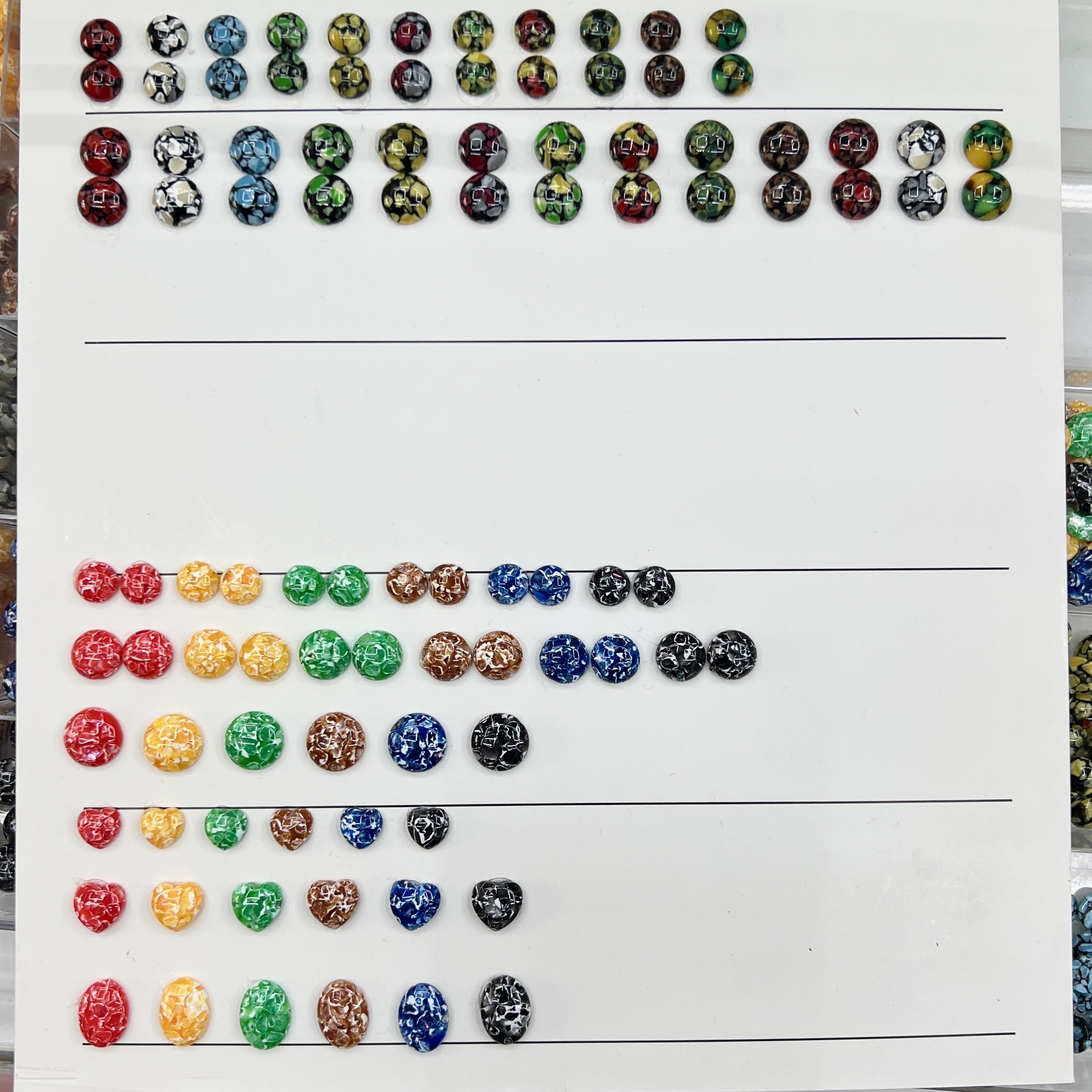 树脂圆形椭圆形爱心半片手作做材料手链手机链饰品配件