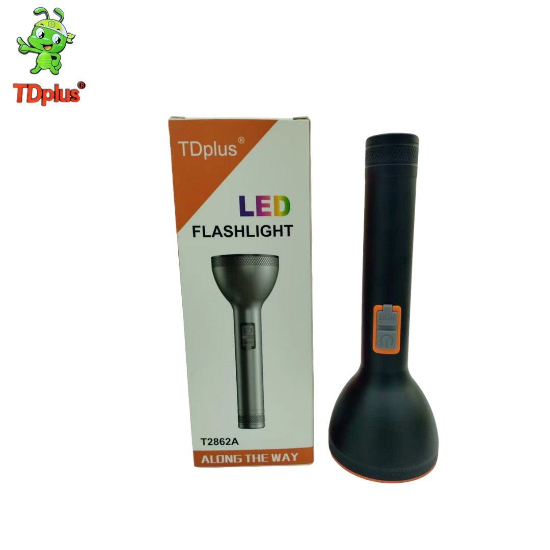 New aluminum alloy upgraded flashlight, large-capacity lithium battery, ultra-long battery life, charging, outdoor home strong light ultra-bright long-range searchlight