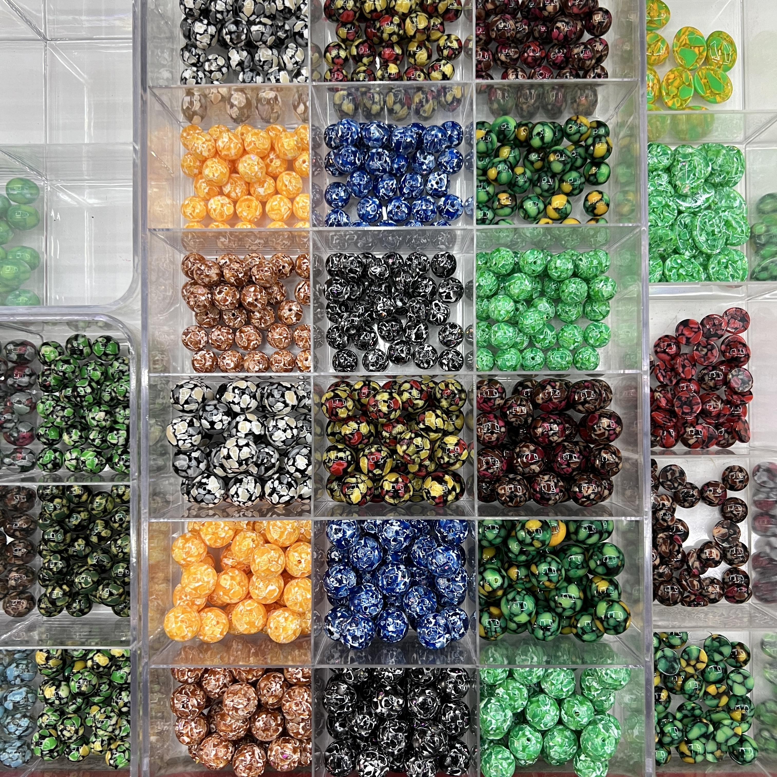 树脂饰品配件异域风个性手工串珠 直孔10mm12mm细节图