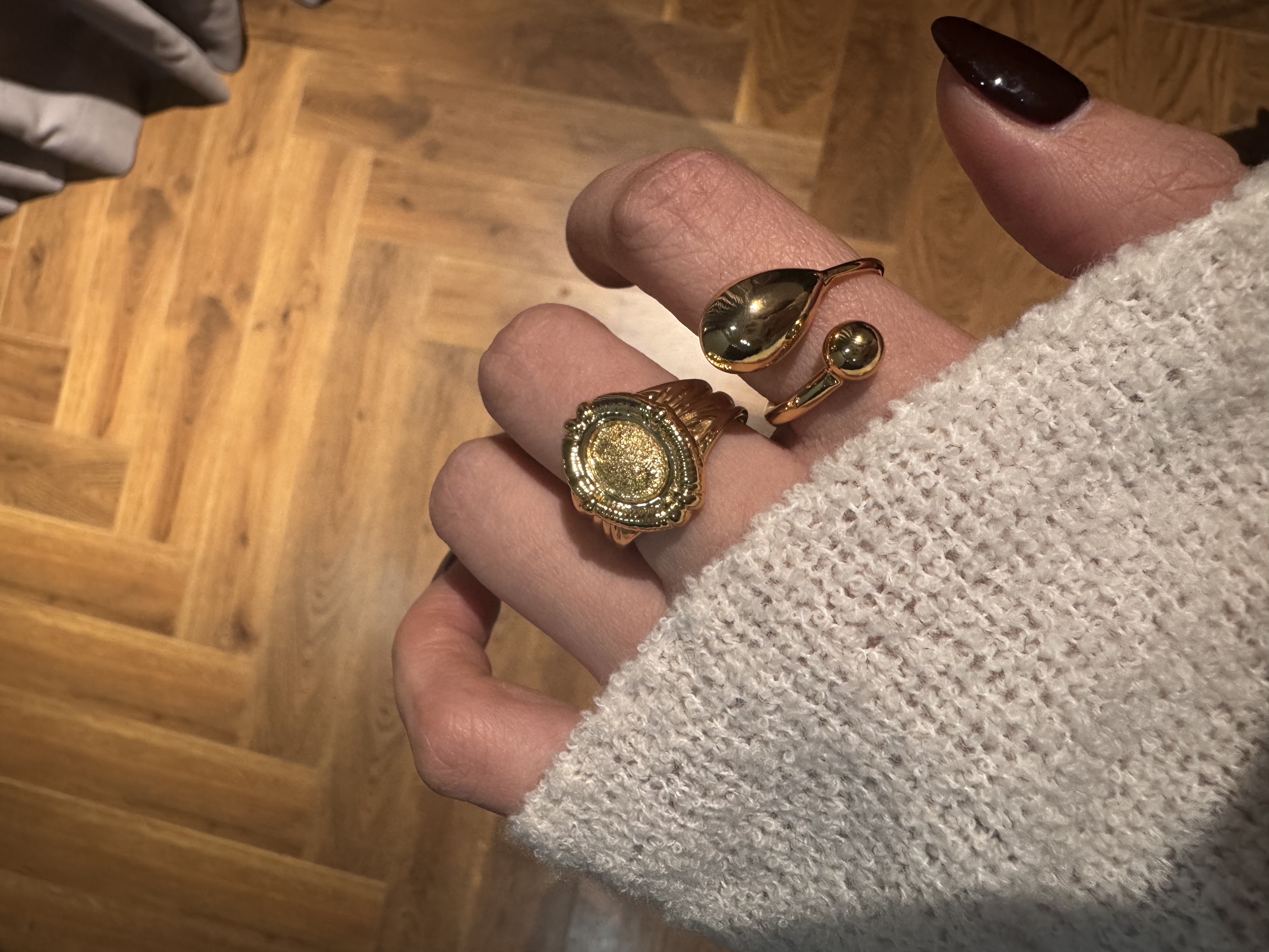 中古戒指空托饰品戒指装饰简约时尚百搭戒指配件女款产品图