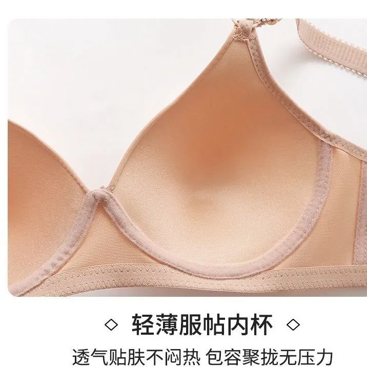 European and American thin-soled women's bras without steel rims detail image 7