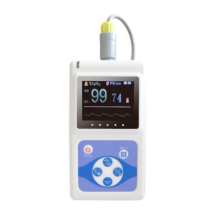 Handheld medical children's blood oxygen sensor monitor, rechargeable fingertip pulse oximeter for premature infants' heart rate detail image 4