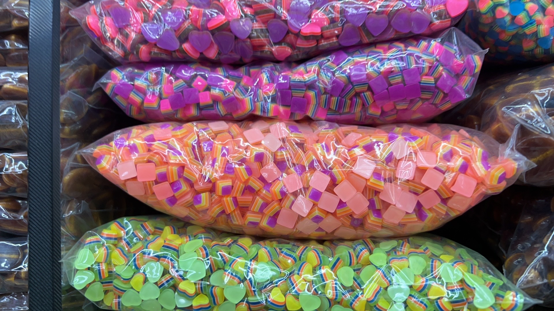 爆款树脂多层板爱心五角星多色 可爱耳钉贴片饰品配件详情图3