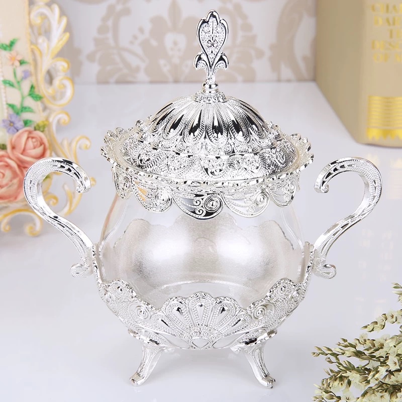 Glass European kitchenware for seasoning box, monosodium glutamate and sugar storage box, creative high-end set, barbecue seasoning jar detail image 14