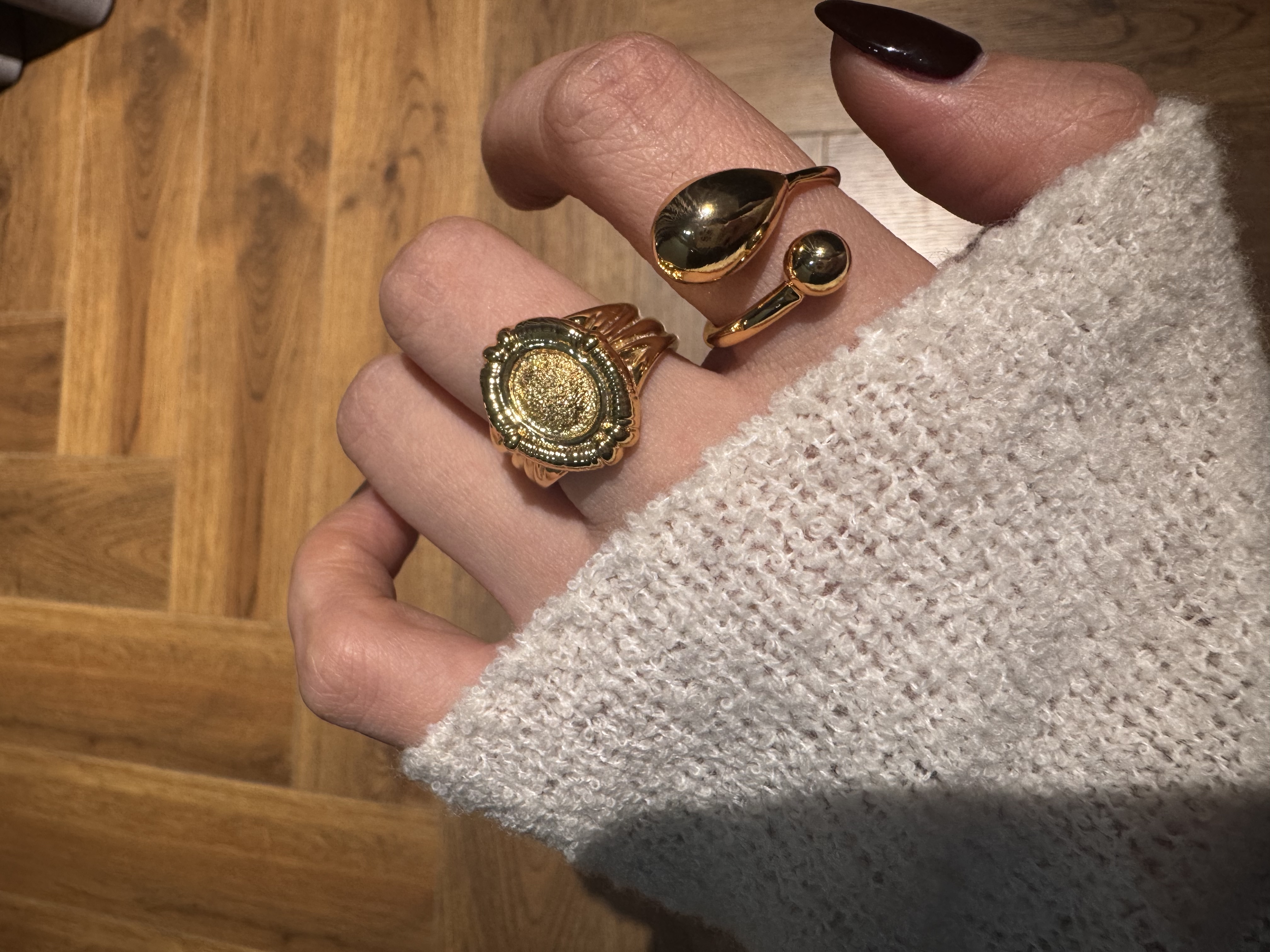 中古戒指空托饰品戒指装饰简约时尚百搭戒指配件女款