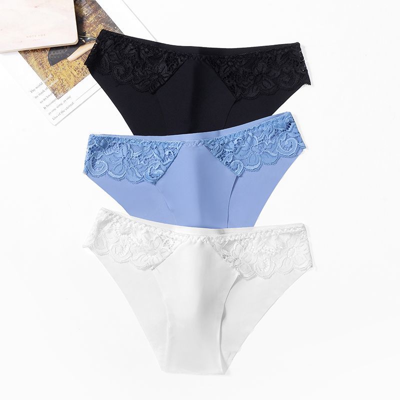 Ladies' lace ice silk seamless triangle pants full figure