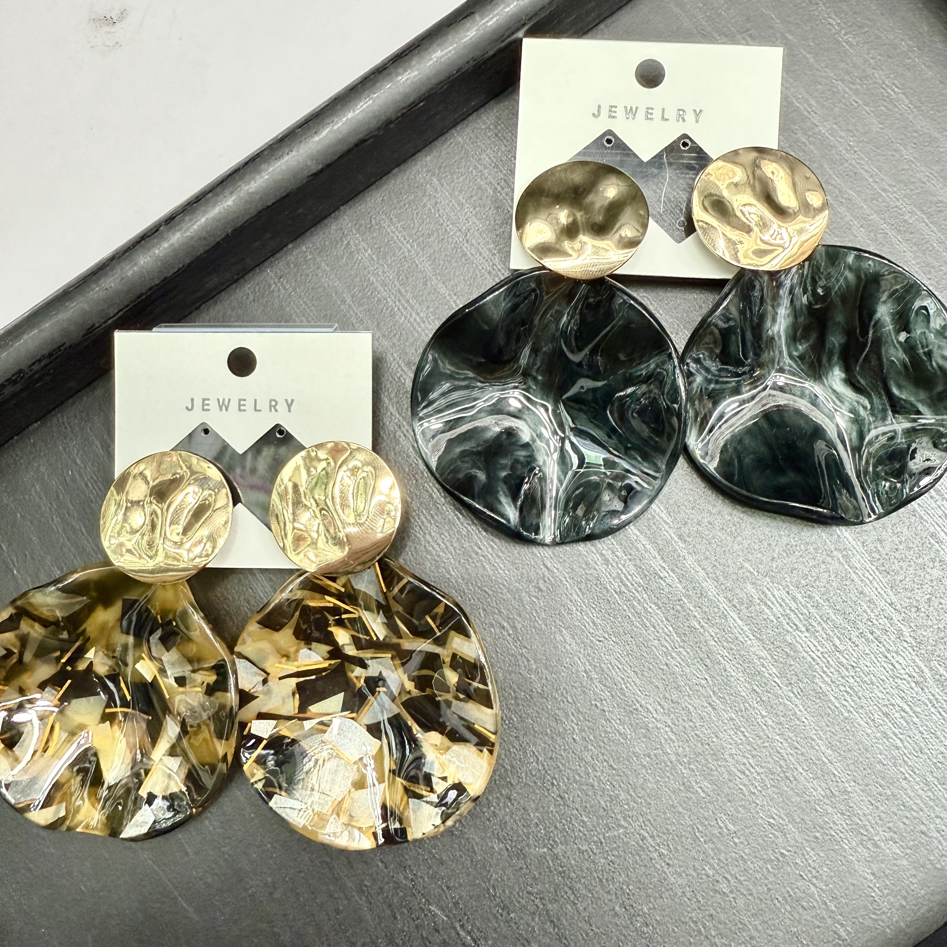 亚克力耳环 立体亚克力片 个性夸张质感潮流耳饰 详情图1