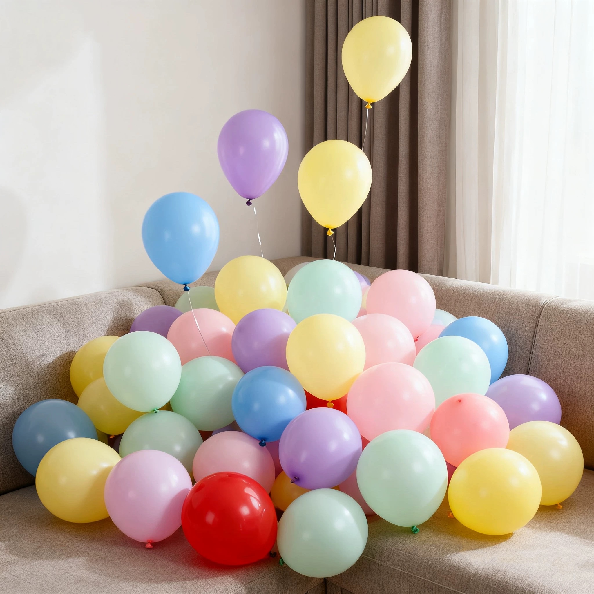 加厚10寸气球马卡龙色无毒环保多巴胺彩色周岁生日场景布置装饰充气玩具详情图6