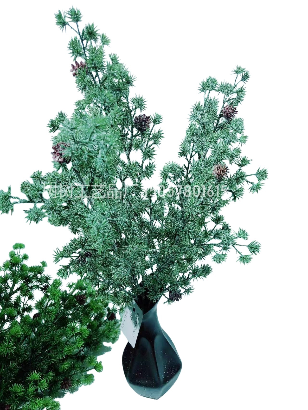 新款圣诞仿真绿植套装逼真外观长久耐用环保材质流行亚马逊爆款仿真花塑膠花假花详情图6