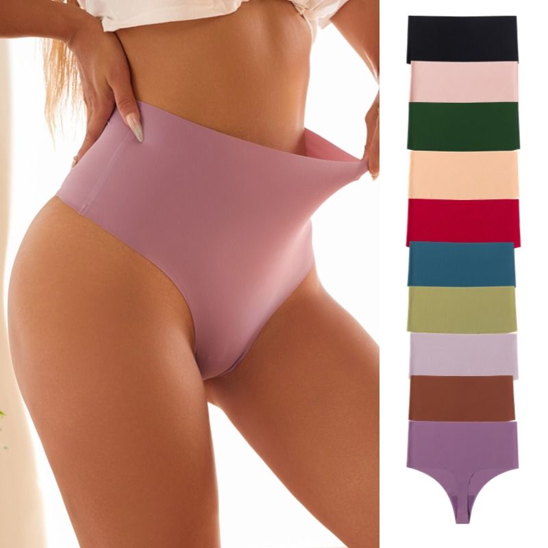 European and American high-waisted women's thong seamless one-piece style full figure