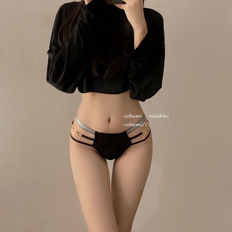 European and American light luxury sexy leopard print women's triangle underwear, soft and skin-friendly low-waist fashionable women's lace underwear detail image 6