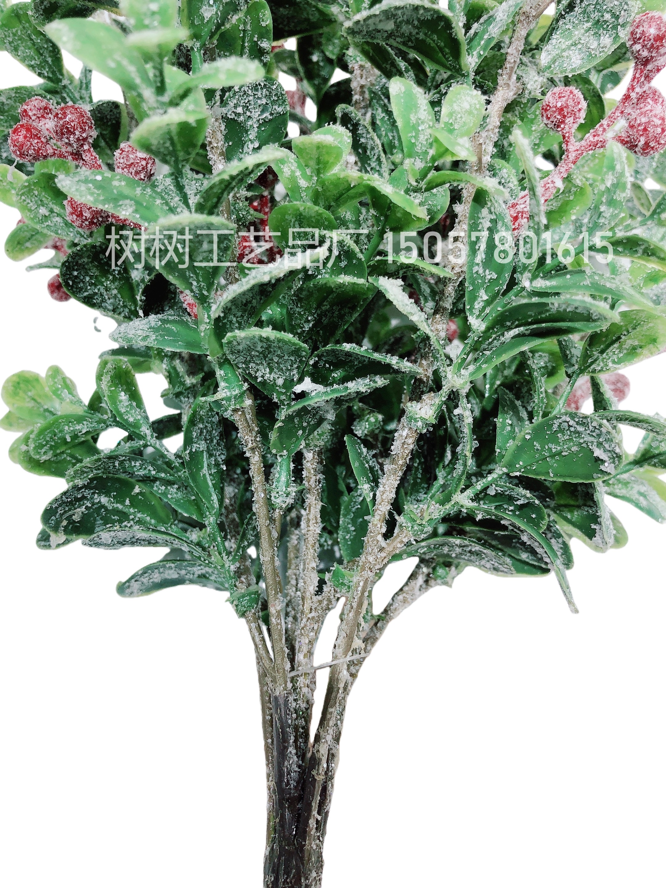 The New Year and Christmas simulation green plant set features a realistic appearance, long-lasting durability, and is made of eco-friendly materials. It is a popular Amazon bestseller, featuring artificial and plastic flowers detail image 6
