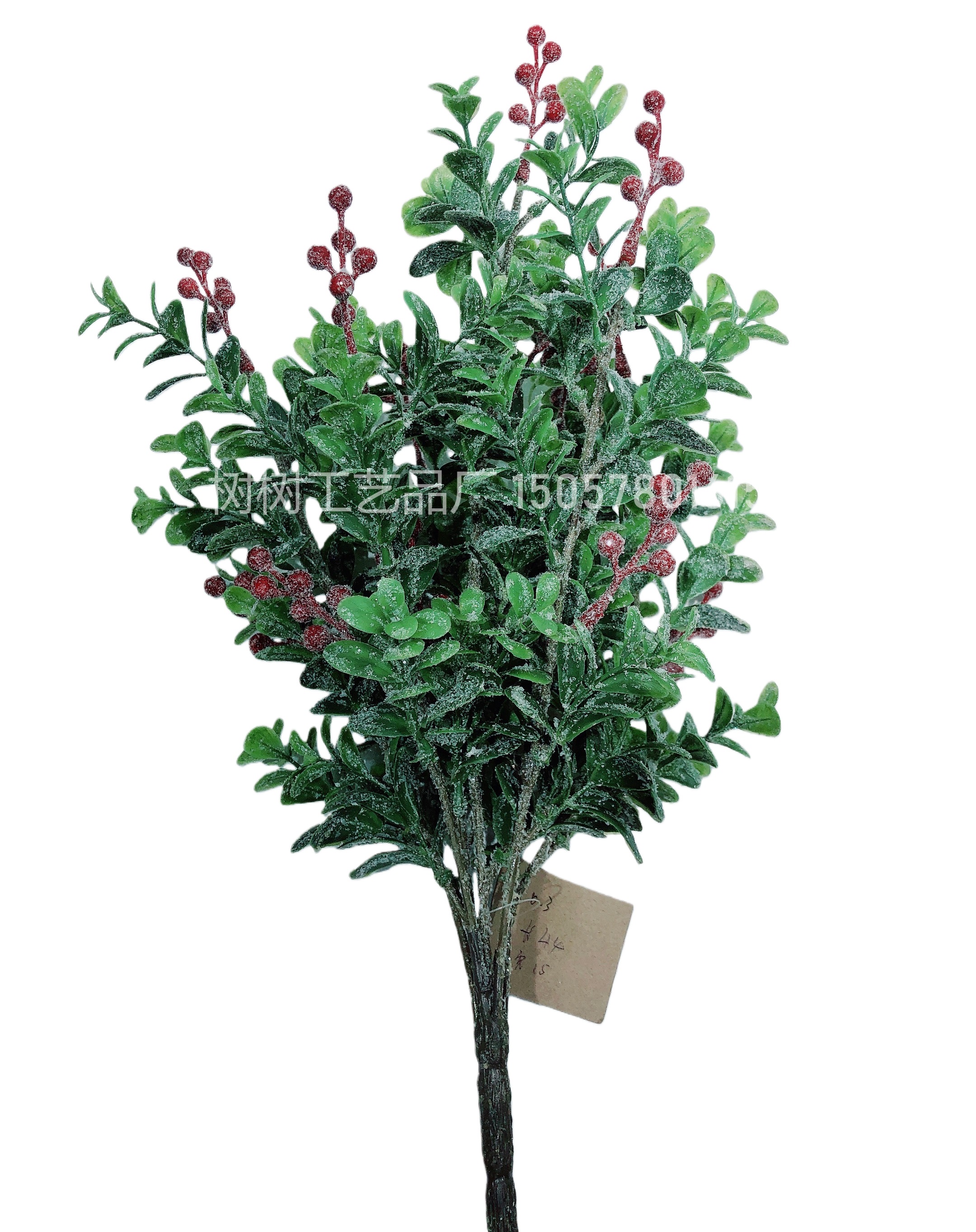 The New Year and Christmas simulation green plant set features a realistic appearance, long-lasting durability, and is made of eco-friendly materials. It is a popular Amazon bestseller, featuring artificial and plastic flowers detail image 5