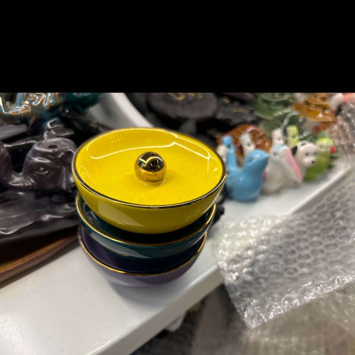 情人节礼品对联春联小乌龟装饰品创意礼物送情侣香插，香盘，浪漫节日装饰品白底实物图