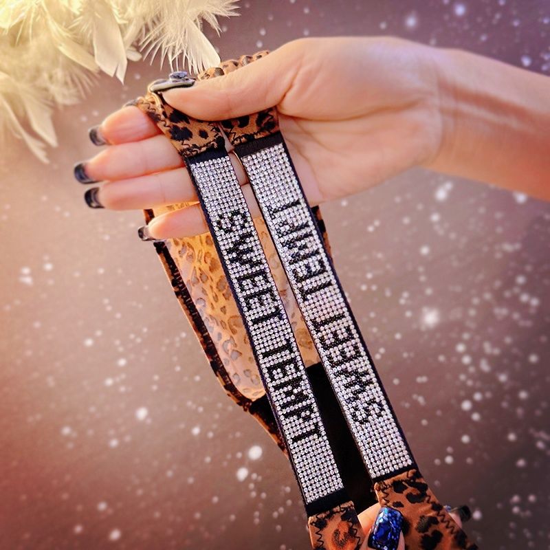 欧美轻奢性感水钻豹纹女士三角内裤柔软亲肤低腰时尚女士蕾丝内裤详情图5