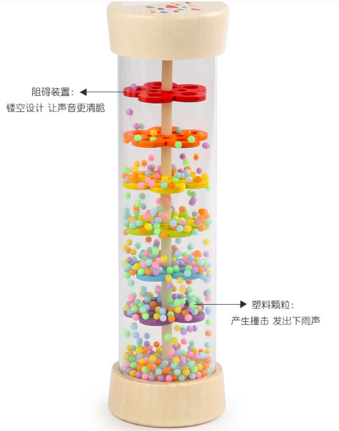 
• 雨棍：起源于南美洲，最初是印第安人的祈雨工具。传统雨棍用中空的仙人掌茎或竹子制成，内部排列着木钉等障碍物，填充沙粒