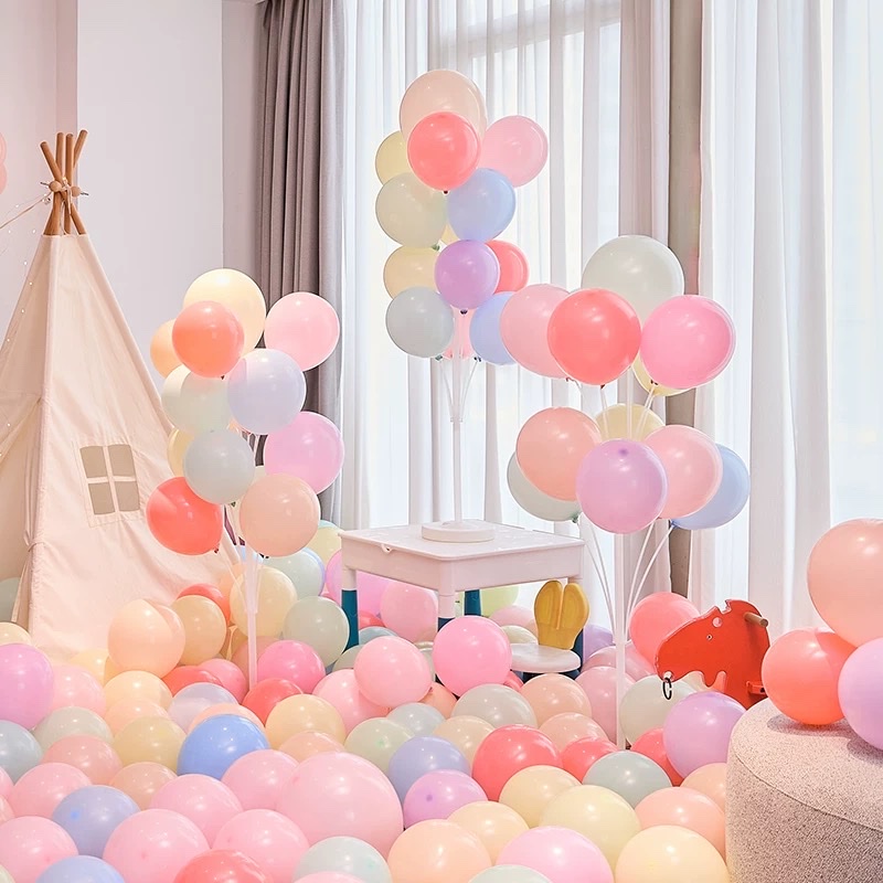 加厚10寸气球马卡龙色无毒环保多巴胺彩色周岁生日场景布置装饰充气玩具详情图3