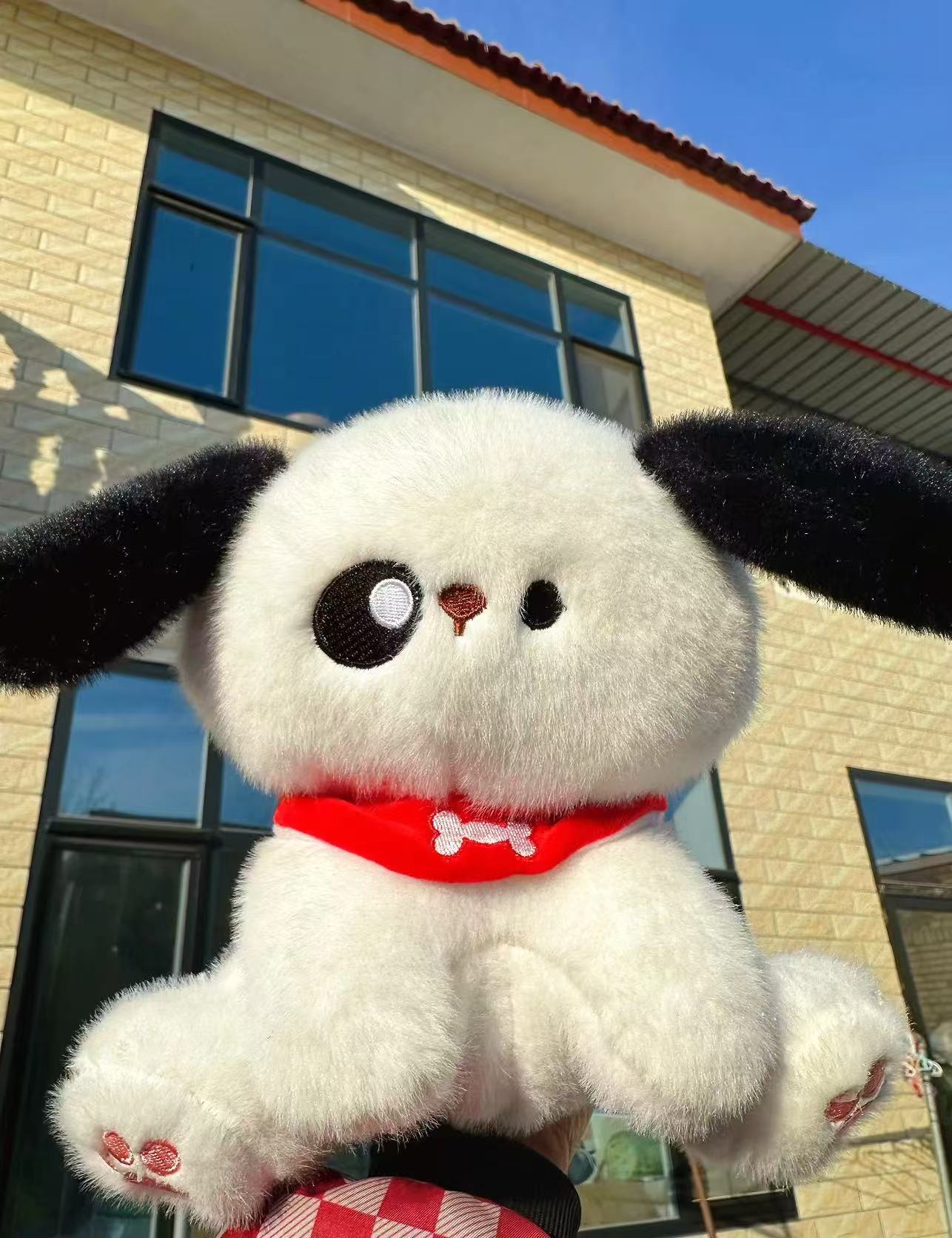 2025年新款潮流玩具毛绒萌萌狗羊毛毡刺绣手工玩偶可爱抱枕礼物，2025年新款潮流玩具毛绒萌萌狗羊毛毡刺绣手工玩偶可爱抱产品图