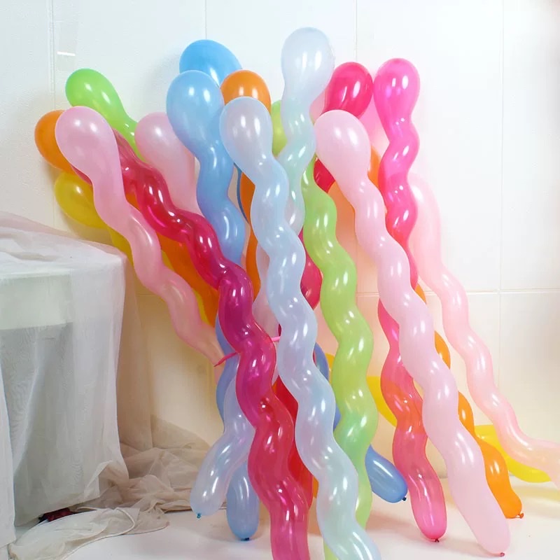 加厚龙球螺旋麻花气球乳胶螺丝龙球儿童玩具生日装饰酒吧夜店氛围气球充气玩具详情图1