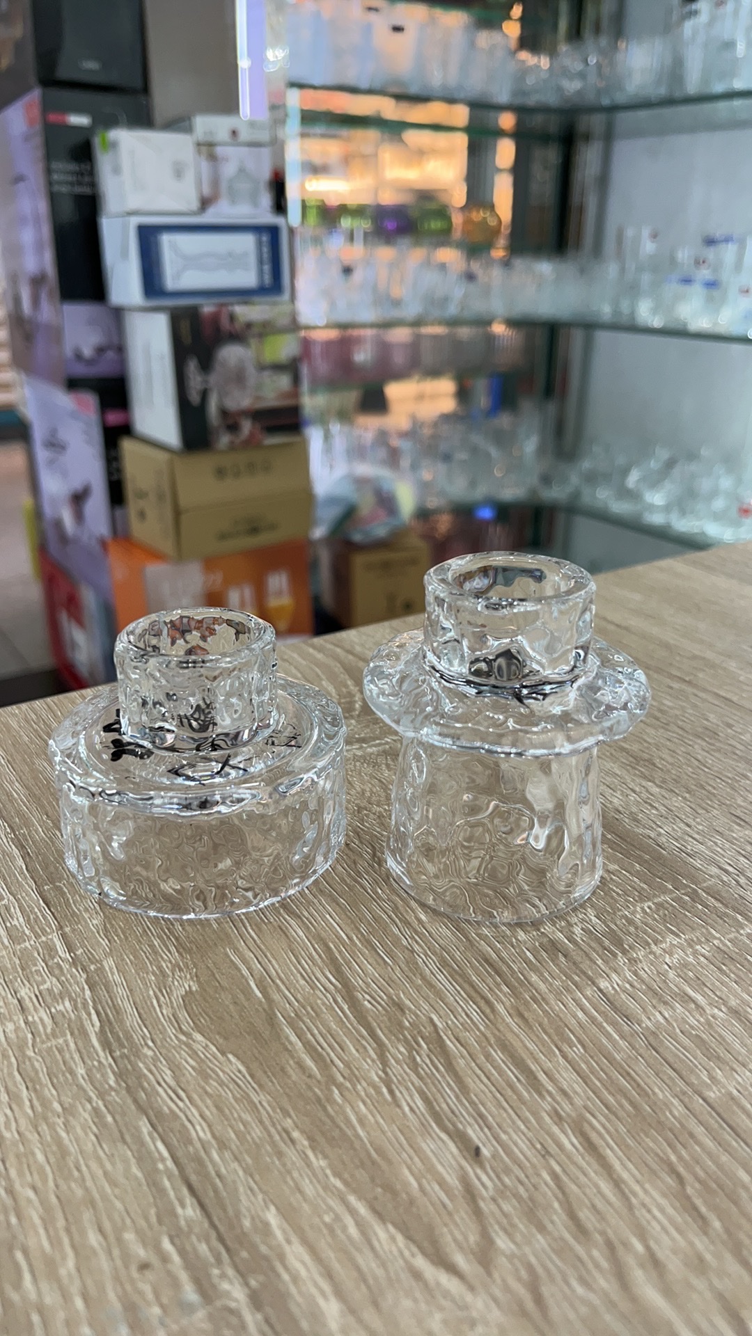 玻璃烛台婚庆主题摆件玻璃烛台