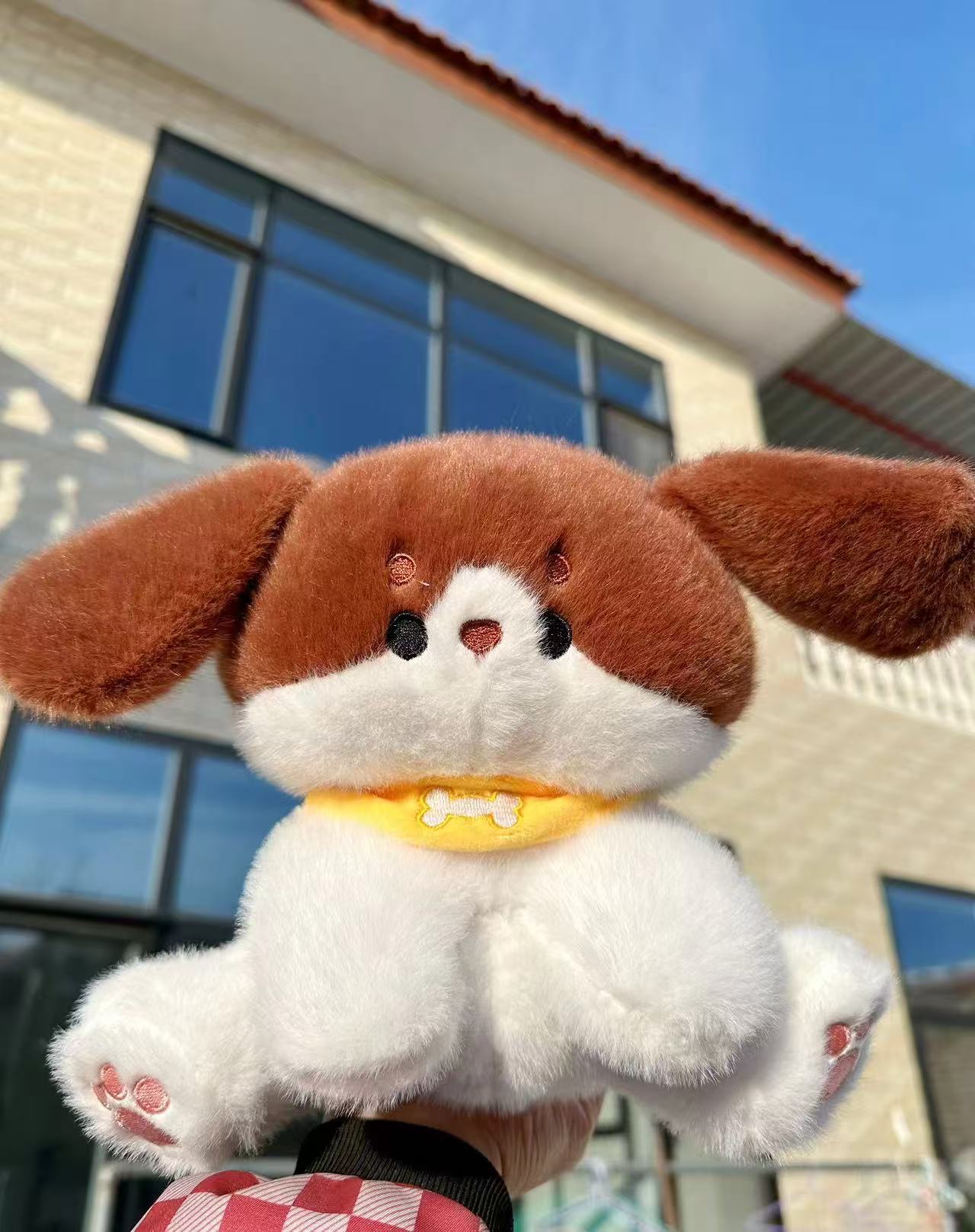 2025年新款潮流玩具毛绒萌萌狗羊毛毡刺绣手工玩偶可爱抱枕礼物，2025年新款潮流玩具毛绒萌萌狗羊毛毡刺绣手工玩偶可爱抱详情图2