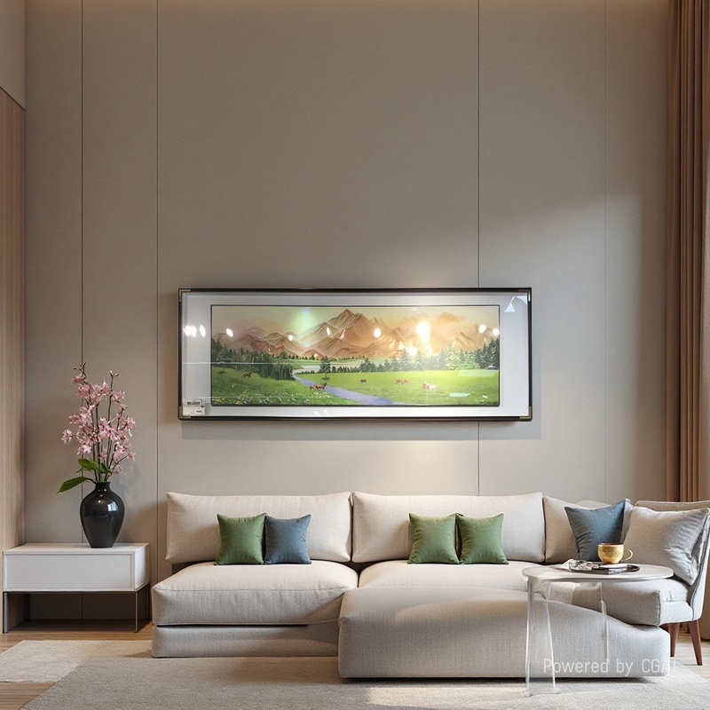 简爱铜府装饰画沙发背景墙画日照金山·二铜雕画手工雕刻纯黄铜板实木边框尺寸定制现代装修新中式宋氏美学新款画面 详情咨询客服