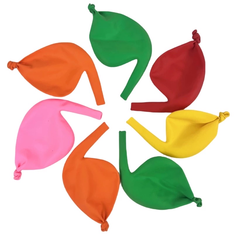 加厚地转气球充气会转圈会叫会响的旋转陀螺气球儿童玩具气球充气玩具白底实物图