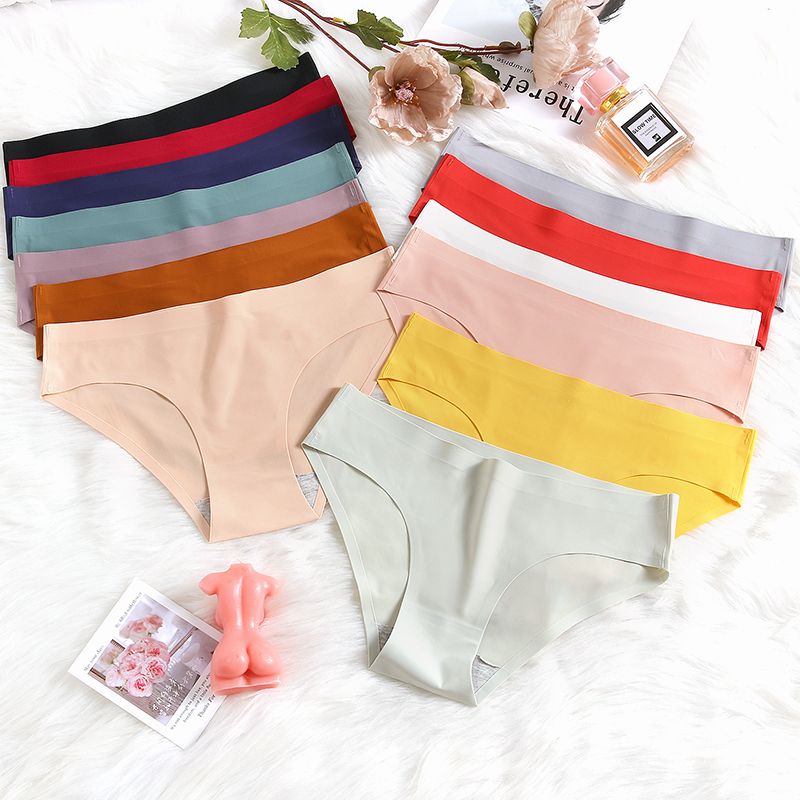 Women's seamless ice silk underwear details Picture