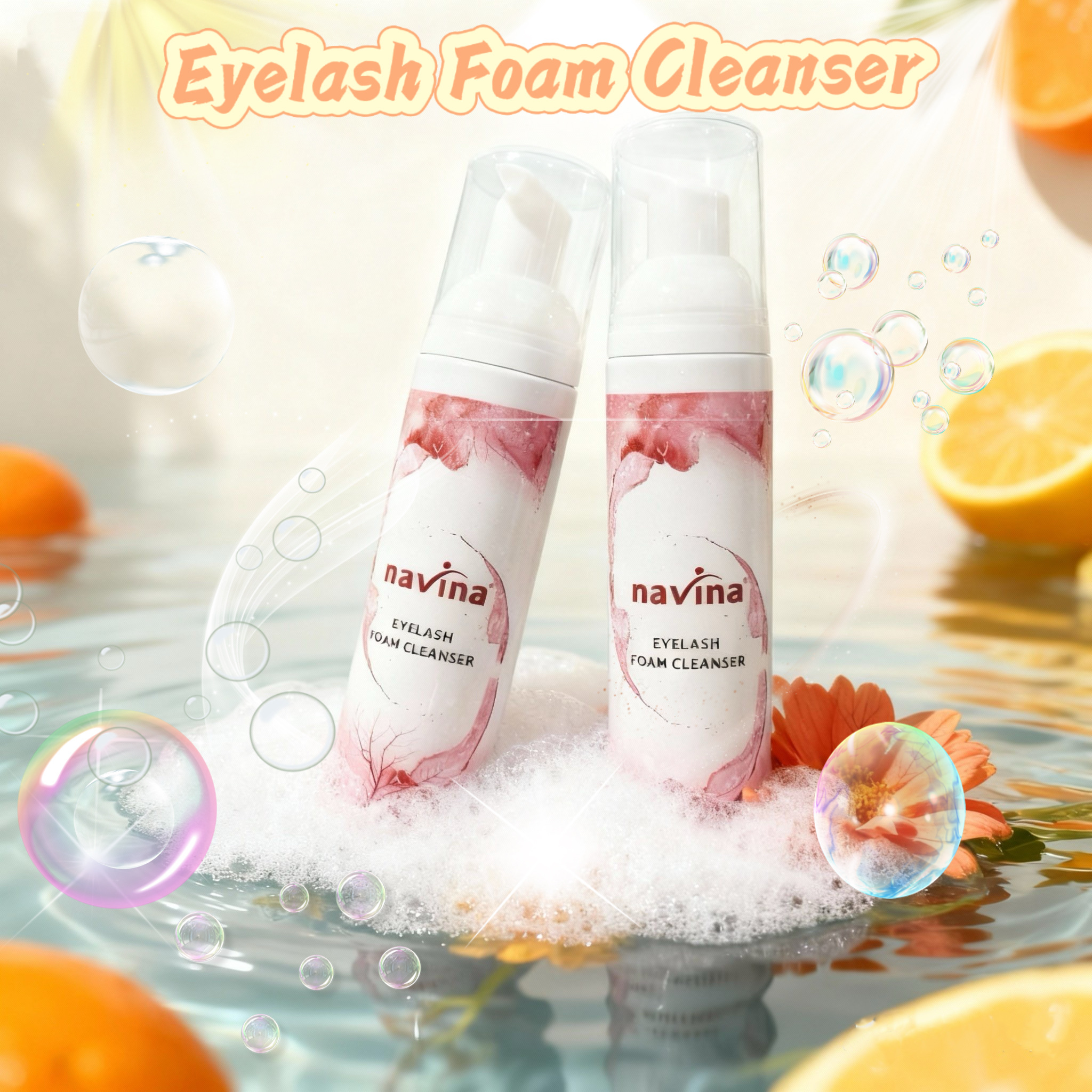 navina Yaviya Eyelash Implantation Cleaning Mousse spa Bubble Eyelash Remover Foam Eye Cleaning Mousse Special Deep Cleaning Eye Mousse for export