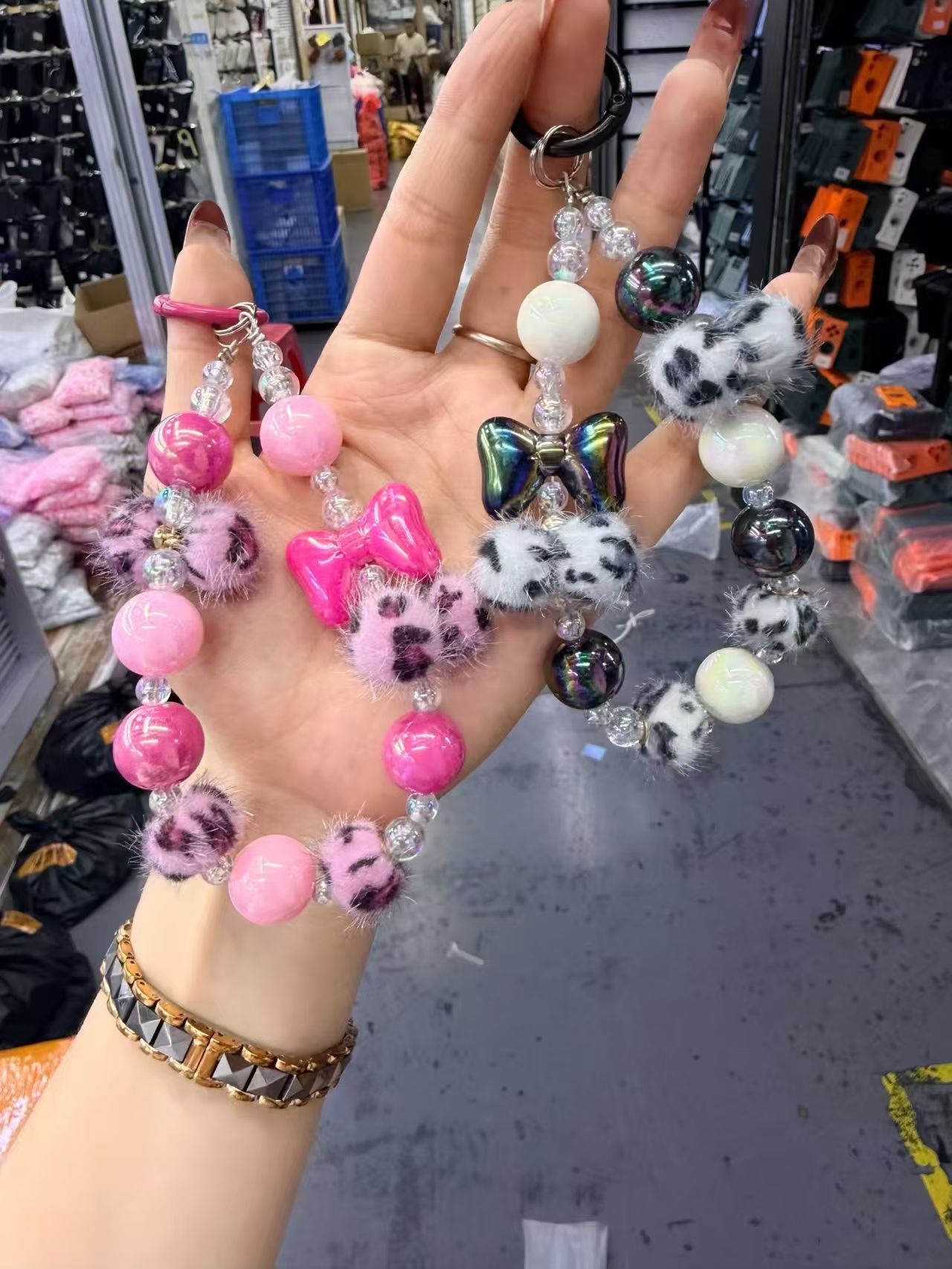 字母金属配件流苏锆石蝴蝶结链接提溜黄铜饰品配件手工DIY材料手机挂绳详情图7