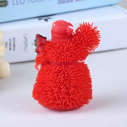Glitter stress-relief TPR Santa Claus, factory direct sales, fine glitter, eco-friendly material, cute design, customizable Specification drawing