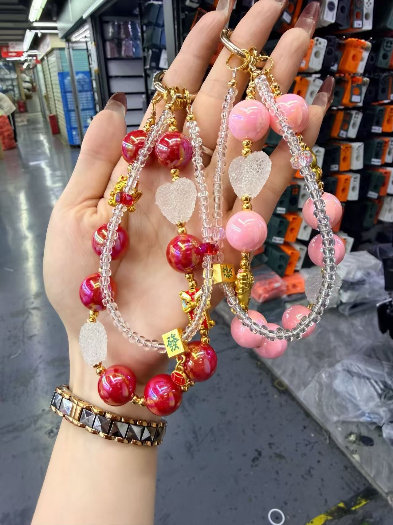 字母金属配件流苏锆石蝴蝶结链接提溜黄铜饰品配件手工DIY材料手机挂绳详情图9