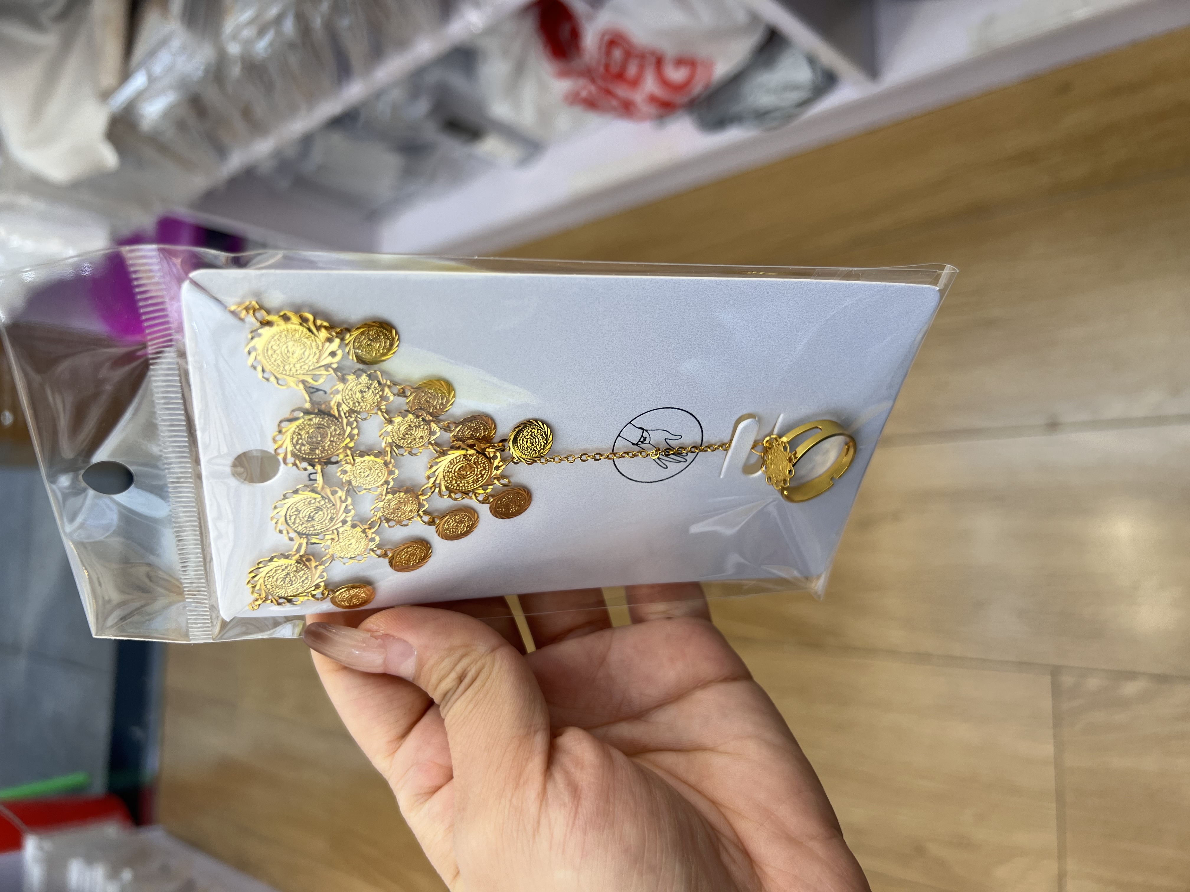 流行饰品戒指手链一体手背链时尚珠宝首饰首饰时尚珠宝首饰戒指托项链详情图2