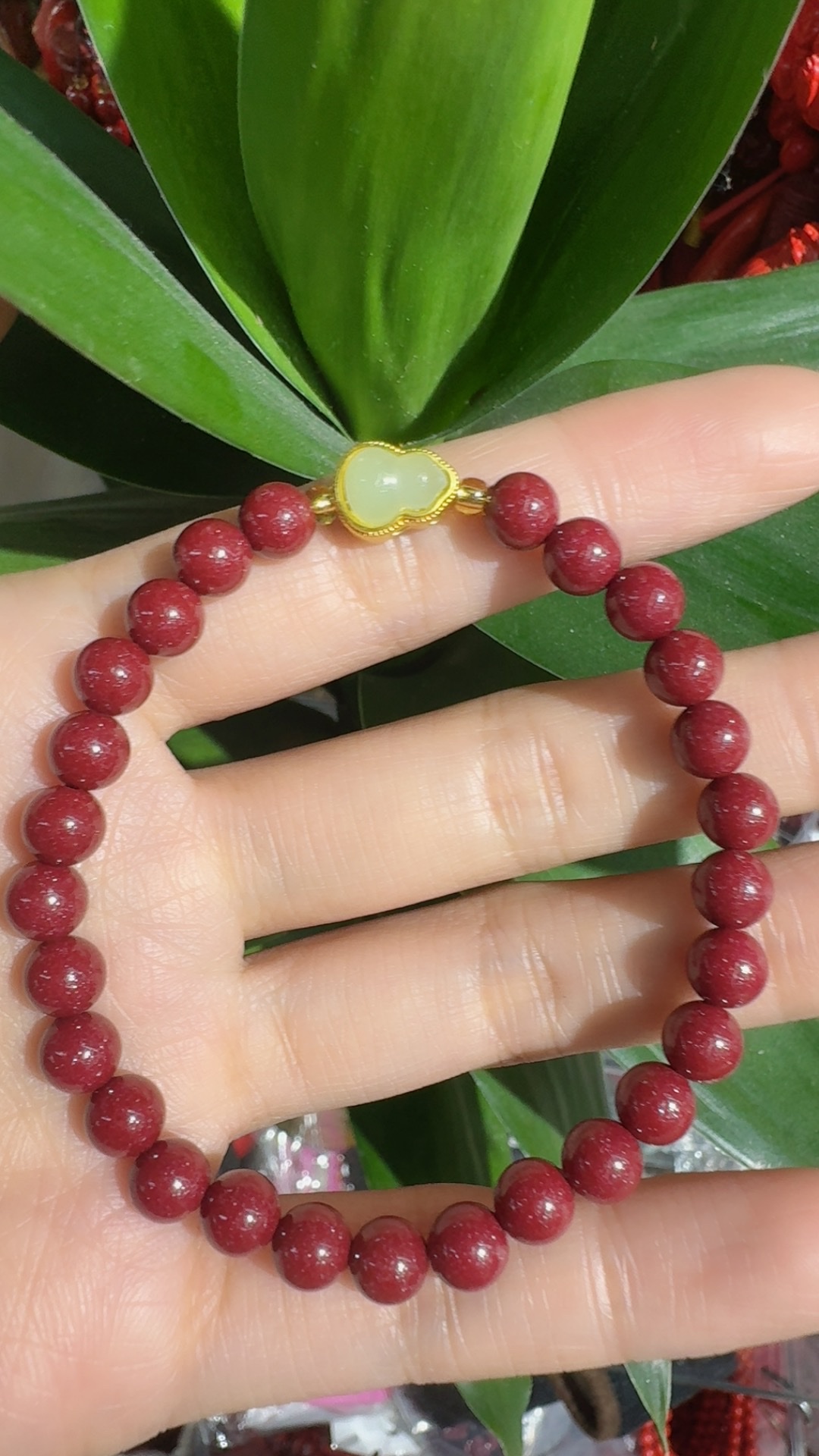 Original Zhusha crystal bracelet, a natural hand-woven collectible. detail image 3