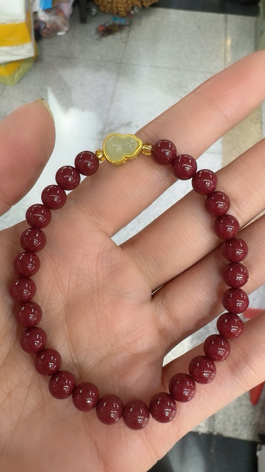 Original Zhusha crystal bracelet, a natural hand-woven collectible. detail image 2