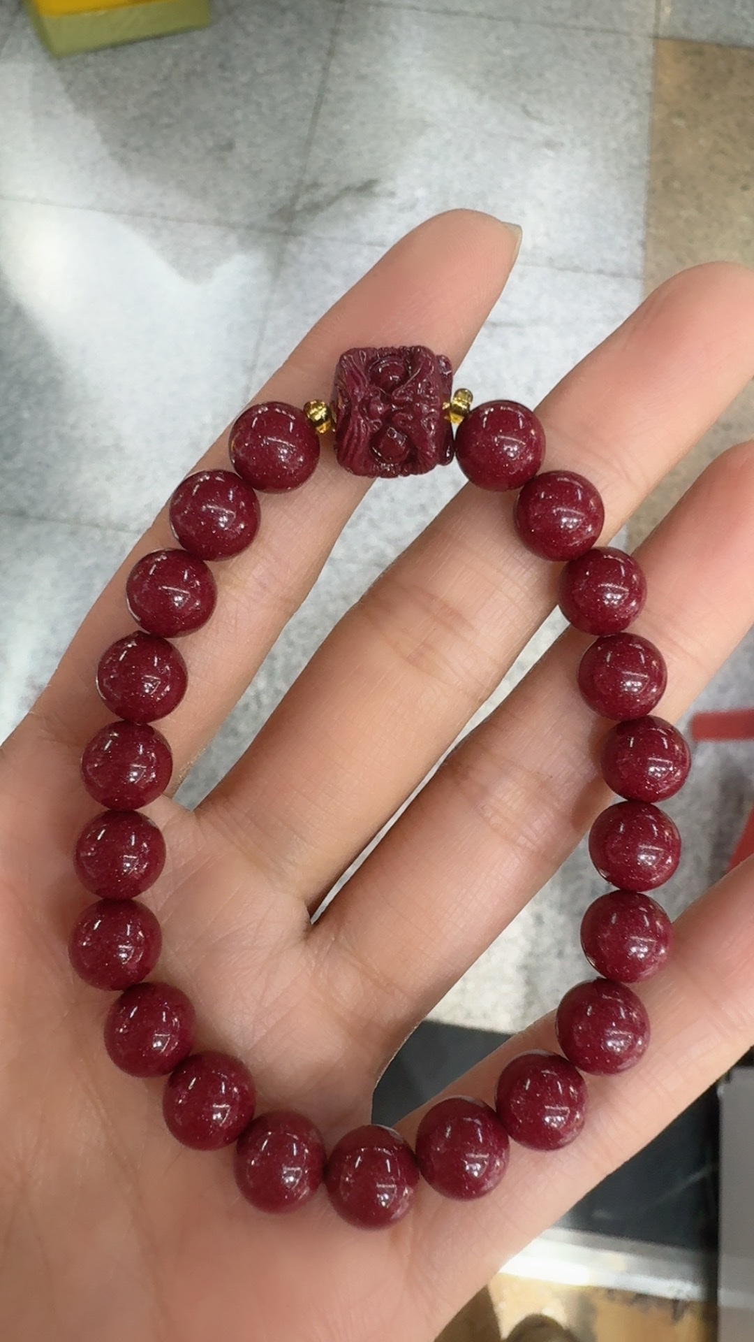 Original Zhusha crystal bracelet, a natural hand-woven collectible. detail image 6