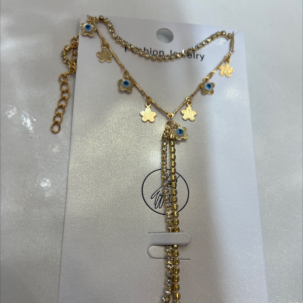 时尚珠宝首饰戒指托锆石手镯手链套装女简约气质百搭礼物手链戒指产品图